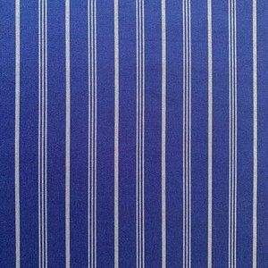 3.8 Yards Free Spirit Vicki Payne Blue Awning Cabana Pin Ticking Stripe Fabric